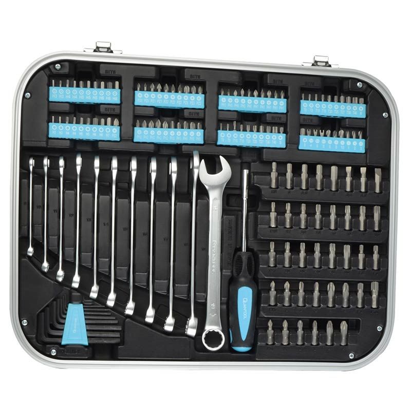 Quantool Tool Set 233 Pieces CrV Steel Complete Hand Tool Kit for Home & Workshop - Afanaya